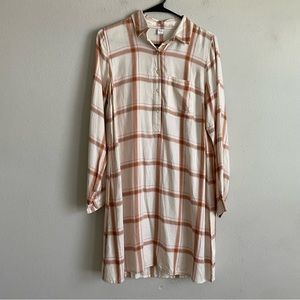 Old Navy Plaid Popover Shirt Dress women’s size S